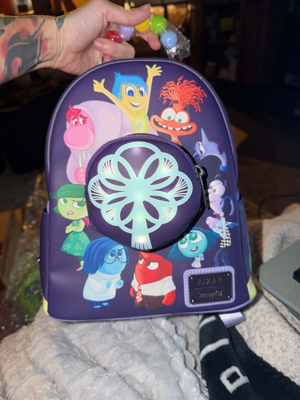 Loungefly Disney Pixar Inside Out 2 Emotions Light-Up Mini Backpack